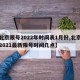 【北京限号2022年时间表1月份,北京限号2021最新限号时间几点】